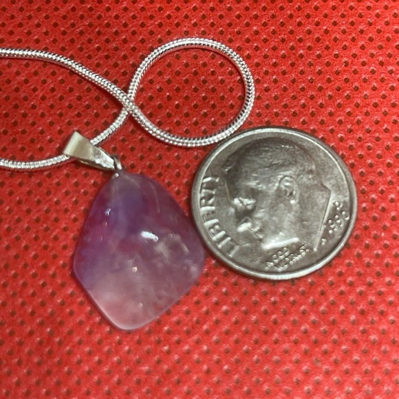 Amethyst Stone Genuine Necklace - Picture 4 of 4